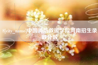 丽水中国消防救援学院河南招生录取分数