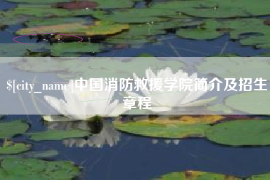 丽水中国消防救援学院简介及招生章程