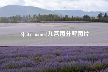 丽水九宫图分解图片