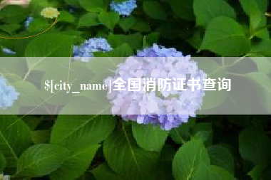 丽水全国消防证书查询
