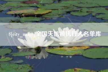 丽水全国失信被执行人名单库