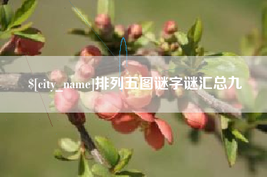 丽水排列五图谜字谜汇总九