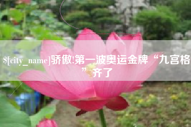 丽水骄傲!第一波奥运金牌“九宫格”齐了
