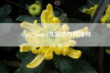 丽水九宫格方向排列