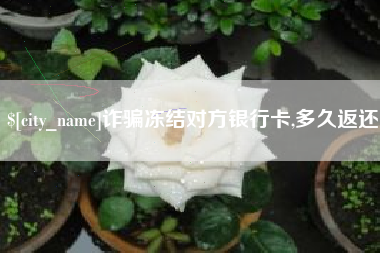 丽水诈骗冻结对方银行卡,多久返还