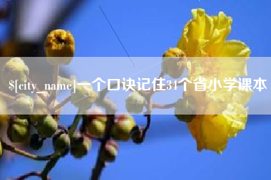 丽水一个口诀记住34个省小学课本