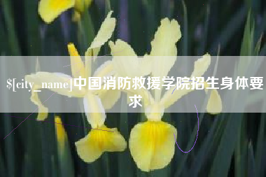 丽水中国消防救援学院招生身体要求