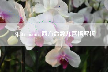 丽水西方命数九宫格解析