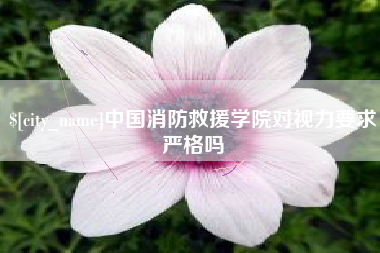 丽水中国消防救援学院对视力要求严格吗