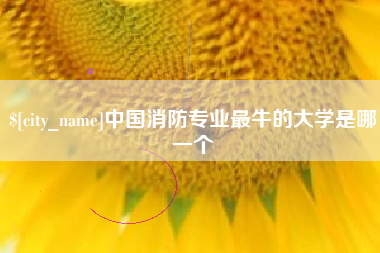 丽水中国消防专业最牛的大学是哪一个