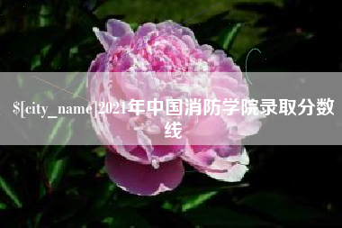 丽水2021年中国消防学院录取分数线