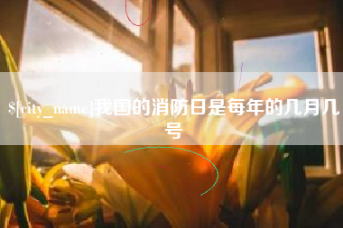 丽水我国的消防日是每年的几月几号