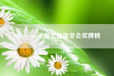 丽水第七届亚冬会奖牌榜