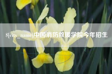 丽水中国消防救援学院今年招生