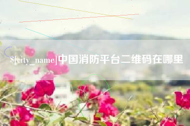 丽水中国消防平台二维码在哪里