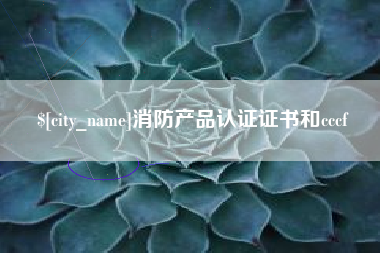 丽水消防产品认证证书和cccf