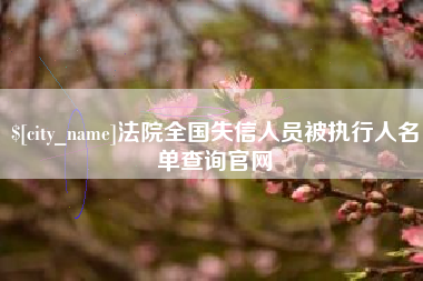 丽水法院全国失信人员被执行人名单查询官网