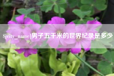 丽水男子五千米的世界纪录是多少