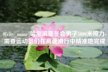 丽水哈尔滨亚冬会男子5000米接力-需要运动员们在高速滑行中精准地完成