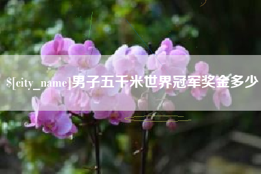 丽水男子五千米世界冠军奖金多少