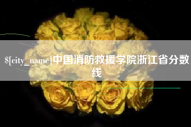 丽水中国消防救援学院浙江省分数线