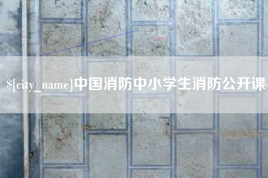 丽水中国消防中小学生消防公开课