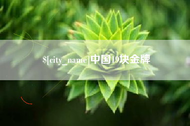丽水中国19块金牌