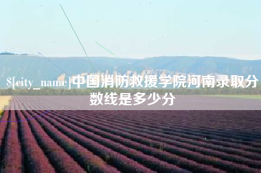 丽水中国消防救援学院河南录取分数线是多少分