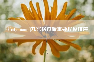 丽水九宫格位置重要程度排序