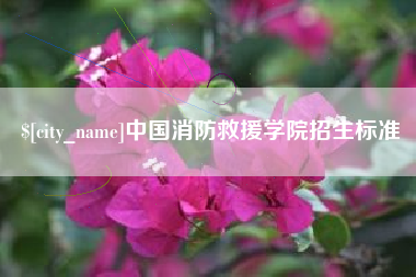 丽水中国消防救援学院招生标准