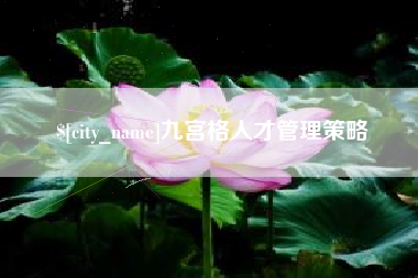 丽水九宫格人才管理策略