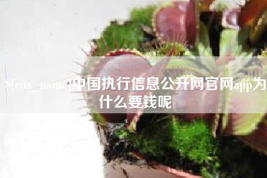 丽水中国执行信息公开网官网app为什么要钱呢