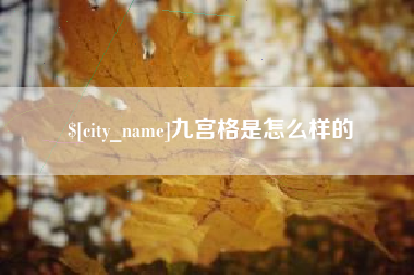 丽水九宫格是怎么样的