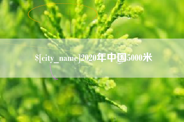 丽水2020年中国5000米
