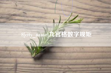 丽水九宫格数字规矩