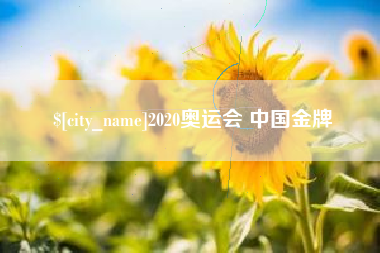 丽水2020奥运会 中国金牌